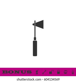 Tomahawk icon flat. Black pictogram on white background. Vector illustration symbol and bonus button