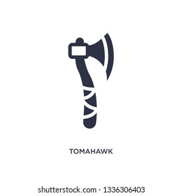 tomahawk isolated icon. Simple element illustration from wild west concept. tomahawk editable logo symbol design on white background. Can be use for web and mobile.