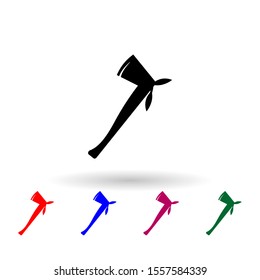 Tomahawk multi color icon. Simple glyph, flat vector of wild west material icons for ui and ux, website or mobile application