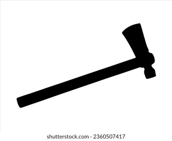 Silueta Tomahawk arte vectorial fondo blanco