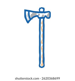 tomahawk arma ícone doodle esboço vetor. símbolo isolado símbolo ilustração