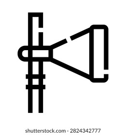 Tomahawk weapon or tool black line icon, representing historical utility and symbolic meaning as an implement for various tasks