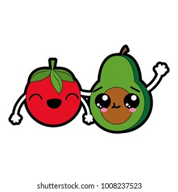 Tomato and avocado design