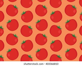 Tomato Background. Illustration. Flat Isolated Vector Composition. Cartoon Style