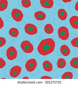 Tomato background. Seamless pattern.Vector.
