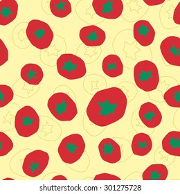 Tomato background. Seamless pattern.Vector.
