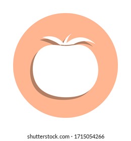 A tomato badge icon. Simple glyph, flat vector of farm icons for ui and ux, website or mobile application
