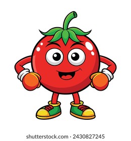 Ilustración vectorial de bóxer de tomate en blanco