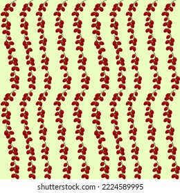 Tomato, bright red, made of geometric shapes. on a light yellow background