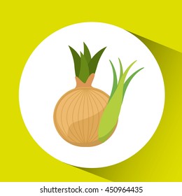 tomato and broccoli, vegetables and fruits, vector illustration