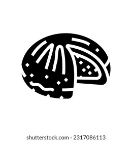 tomato bun food meal glyph icon vector. tomato bun food meal sign. isolated symbol illustration