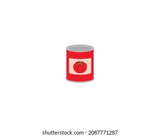Tomato can vector isolated icon. Emoji illustration. Tomato soup vector emoticon