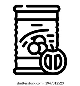 tomato canned food line icon vector. tomato canned food sign. isolated contour symbol black illustration