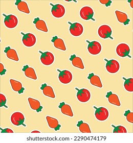 Tomate und Karottenmuster