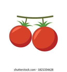 Tomato cartoon. Tomato vector. Tomato on white background.