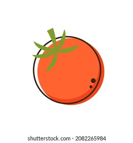 Tomato cartoon. Tomato vector. Tomato on white background.