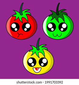 Tomato character with cute face