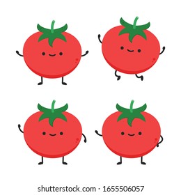 Tomato character design. Tomato vector. Tomato on white background.