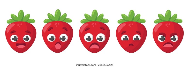 Tomato character emotion isolated on a white background