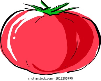 Material de ilustración de tomate de tomate y cerezo