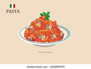 Tomato clams pasta