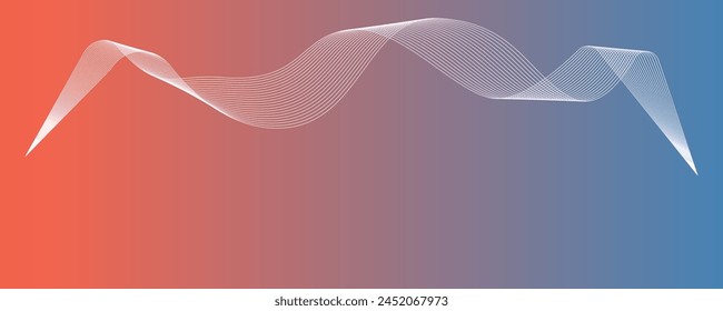Tomato color and Steel Blue color gradient with smooth line art Blank background for product display, product advertising backdrop,luxury-3d-background, modern-abstract-background, product 3d backgrou