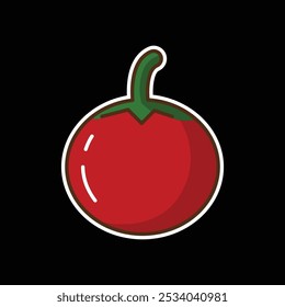 tomato colored icon vector design good for web or mobile app