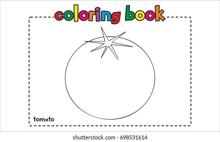 Tomato Coloring Book, Coloring Page