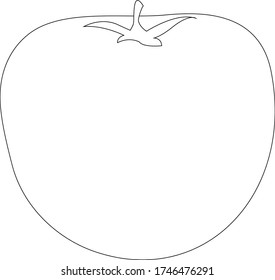 Dibujo de la página de coloreado de tomate arte vectorial e ilustración