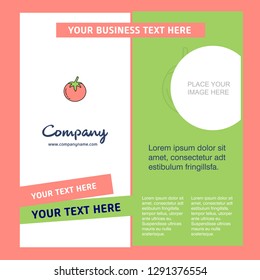 Tomato Company Brochure Template. Vector Busienss Template