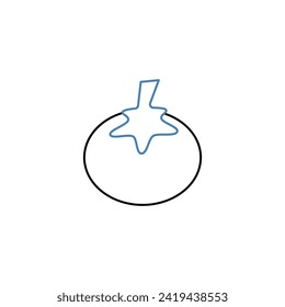 tomato concept line icon. Simple element illustration. tomato concept outline symbol design.