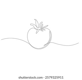 tomato continuous line drawing.white background,Tomato single line illustration,fresh tomato fruit vegetable line art,abstract red shaped single line tomato icon,