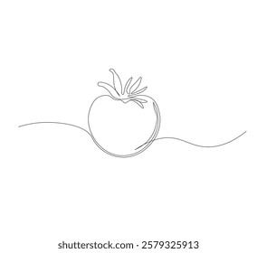 tomato continuous line drawing.white background,Tomato single line illustration,fresh tomato fruit vegetable line art,abstract red shaped single line tomato icon,