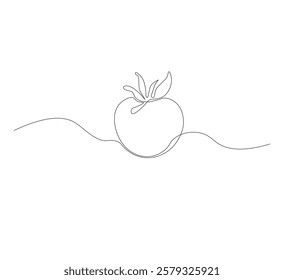 tomato continuous line drawing.white background,Tomato single line illustration,fresh tomato fruit vegetable line art,abstract red shaped single line tomato icon,