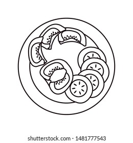 tomato cucumber dish cooking design