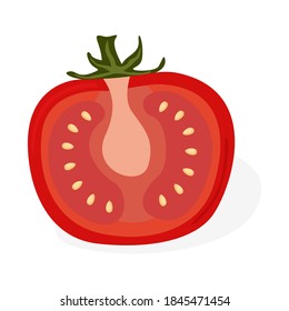 Tomato cuted icon cut vector illustration design isolated