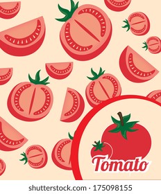 tomato design  over pink background vector illustration