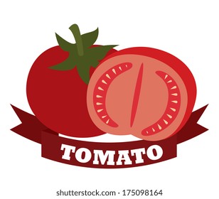 tomato design  over white background vector illustration