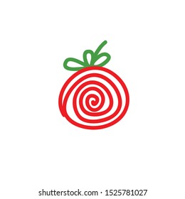 tomato doodle icon, vector illustration