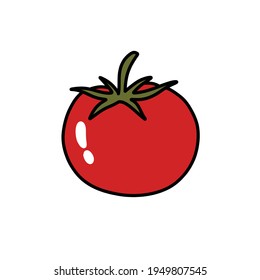 tomato doodle icon, vector illustration