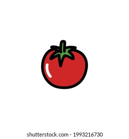 tomato doodle icon, vector illustration