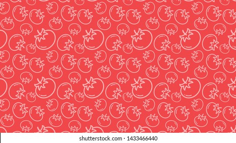 Tomato doodle pattern. wallpaper. tomato symbol. sign. background.