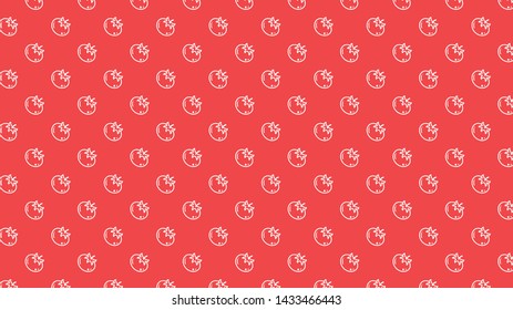 Tomato doodle pattern. wallpaper. tomato symbol. sign.background.