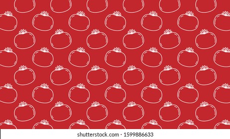 Tomato doodle pattern. wallpaper. tomato symbol. sign.background.