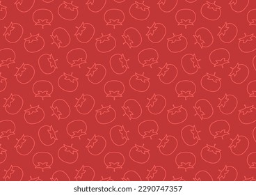 Tomato doodle pattern. wallpaper. tomato symbol. sign. background.