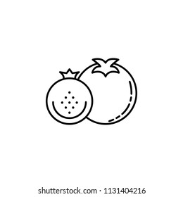 tomato dusk style icon. Element of fruits and vegetables icon for mobile concept and web apps. Dusk style tomato icon can be used for web and mobile