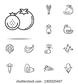 tomato dusk style icon. Vegetables icons universal set for web and mobile