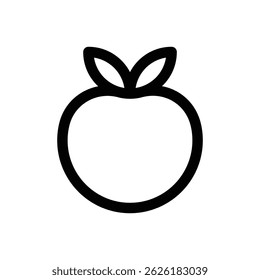 Tomate. Ícone de vetor de traçado editável.