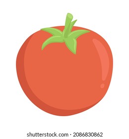 Tomato Emoji Icon Illustration. Vegetable Vector Symbol Emoticon Design Doodle Vector.