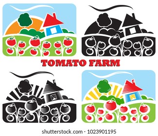 Tomato farm logo template